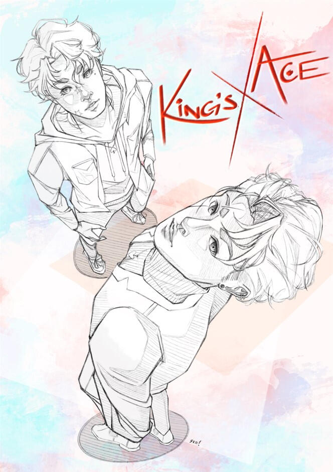 full body sketch + 1 additional character